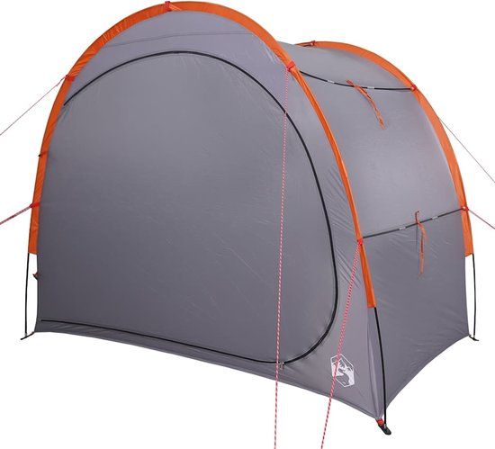 vidaXL Opbergtent waterdicht grijs en oranje