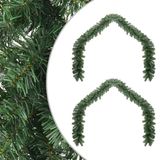 VidaXL Kerstkrans Groen PVC