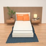 Matras miasuite i sogni italiani Matras 80 x 160 cm, hoogte 18 cm, van waterschuim, ademend, hypoallergeen en anti-mijt, model Primavera H18