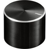 TRU COMPONENTS TC-11613872 Draaiknop Met knopmarkering Zwart (Ø x h) 17 mm x 13 mm Aluminium, Plastic 1 stuk(s)