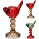 Home & Styling Kandelaar vogel glas 18cm 2ass