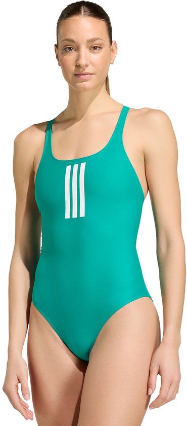 Adidas Performance 3-Stripes V-Back Badpak - Dames - Groen