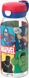 Mepal Drinkfles met flipdop Campus - 600 ml - Waterfles kinderen - Lekdicht - Hygiënische deksel - Avengers