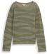 Tom Tailor - Gebreide trui met structuur - Maat S - green wave knit design