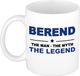 Bellatio Decorations Berend cadeau mok - man myth legend - naam koffiemok / beker - wit en blauw - 300 ml - verjaardag