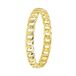 Lucardi Dames Ring met gourmetschakel - Ring - Cadeau - 9 Karaat - Geelgoud