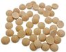Dailygoods- Wooden Balls 100 Pieces - Half Wooden Beads - Unfinished Split Beads - Arts and Crafts - 20 mm - Natural Wood Finish