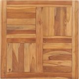 vidaXL Tafelblad 70x70x2,5 cm massief teakhout