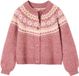Vertbaudet Jacquard meisjesvest met fantasiebreiwerk van glimmende draad