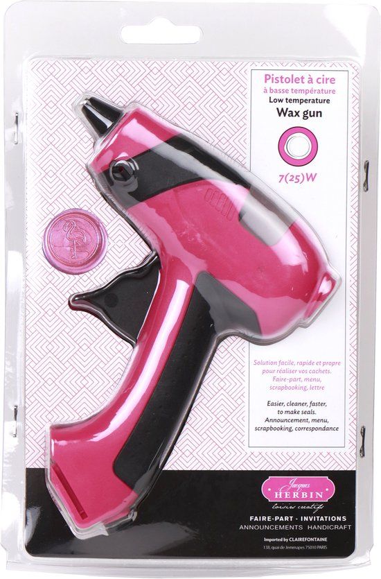Jacques Herbin Smeltpistool voor Zegelwax - Sealing Wax - Was staven - Fuchsia