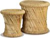 vidaXL - Krukken - Set van 2 - Bamboe en Jute - Bruin