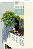 Kaart Woman Sunbathing Heartfelt Card Vrouw Zonnebaden