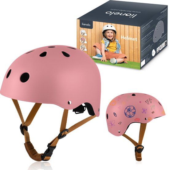 Lionelo Helmet Fietshelm voor kinderen - Maat S (50-56 cm) - Roze