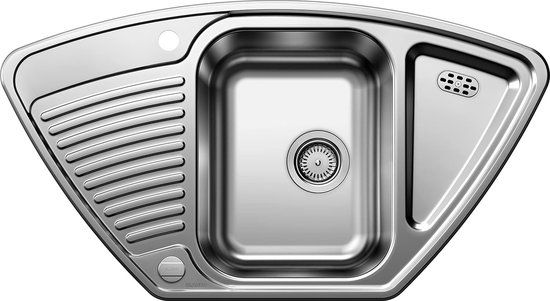Blanco Tipo 9 E - Roestvrijstalen Spoelbak - 930x510 mm - Afvoerregeling
