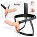 Action StrapOn S - gode ceinture creux, à harnais (couleur chair)