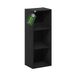 Furinno PASIR Boekenplank, 3-laags open boekenplank, boekenkast, boekenkast, 9 x 12 x 32, voor woonkamer, slaapkamer, thuiskantoor, Darkwood