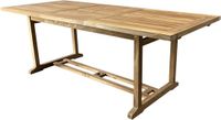 AVH-Collectie Rechthoekige uitschuifbare dining tuintafel 160-220x100x76 cm teak bruin