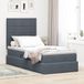Maison Exclusive - Lit coffre à LED avec matelas, gris foncé, 100 x 200 cm, velours