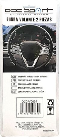 OCC Motorsport Stuurhoes - Antraciet - Suède - 40 cm - 2 stuks