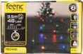 Feeric lights & Christmas Feeric lights Feestverlichting - gekleurd - 3,5 m - 48 led lampjes - zwart snoer - batterij