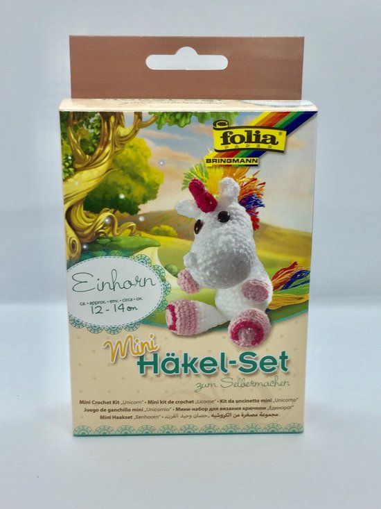 Folia Haakset Unicorn Haken - Haakgaren - 6 Kleuren - 9 Stuks