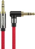 Essager 90° 3.5mm Jack Aux Kabel HiFi Audio met Haakse Hoek 1.5M Rood