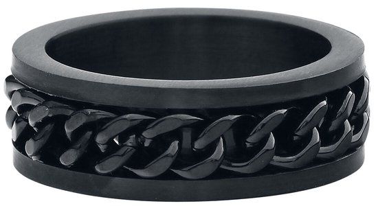 etNox hard and heavy etNox Mesh Steel Unisex Ring - Zwart