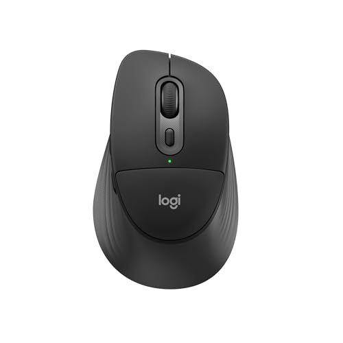 Logitech Signature Comfort Plus M850 L draadloze muis, Bluetooth-muis met handpalmkussen, stille klikken, batterijduur van 24 maanden, aanpasbare knoppen, voor Windows, Mac en iPad - Zwart