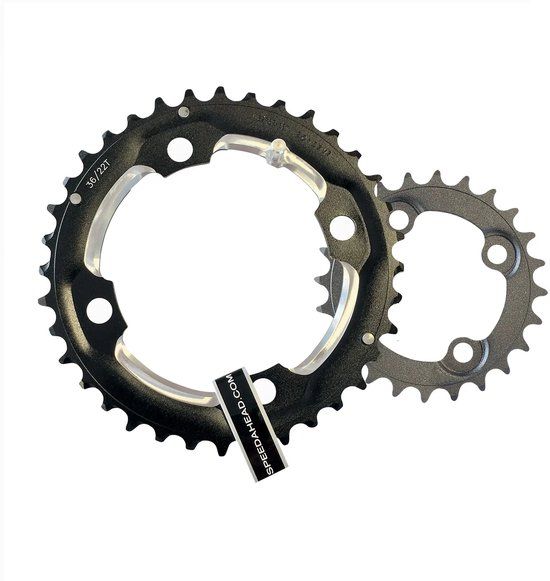 FSA Pro 2 x 10 MTB kettingblad, uniseks, zwart