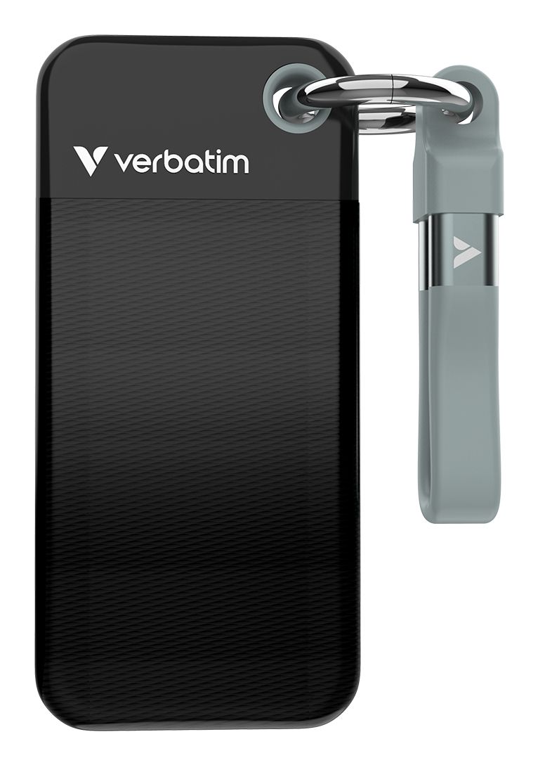 Verbatim Pocket SSD 2 TB USB Type-C 3.2 Gen 2 Zwart, Grijs