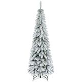 HOMCOM Kerstboom Kunststof, Staal 74L x 74B x 180H cm Groen