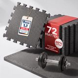 Blumtal Puzzelmat - Rubber Tegels Fitness - 32 x 32 x 1,2 cm - Antraciet - Set van 72