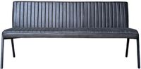 Starfurn Eetkamerbank Tivoli - Antraciet Leer - 185x56x88cm
