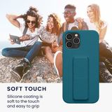 kwmobile back cover voor Apple iPhone 12 / iPhone 12 Pro - Mat Petrol