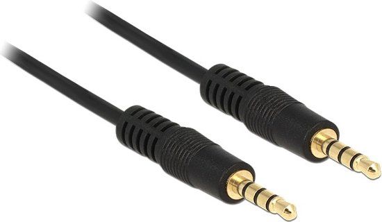 Delock 3.5mm Jack Audio/Video Kabel - 0.5m - Zwart