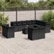 Prolenta Maison Exclusive - Tuinset voor in de tuin, bestaande uit 13 delen, met kussens, zwart, van polyrotan