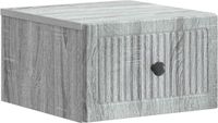 vidaXL Muurbevestigde Nachttafel Grijs Sonoma 33 x 34,5 x 20 cm