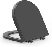 Toiletbril YEAUPE PRO Toiletbril Soft Close D-vormig Grijze Duroplast Loo Stoelen met Verstelbaar Scharnier Snelsluiting