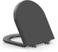 Toiletbril YEAUPE PRO Toiletbril Soft Close D-vormig Grijze Duroplast Loo Stoelen met Verstelbaar Scharnier Snelsluiting