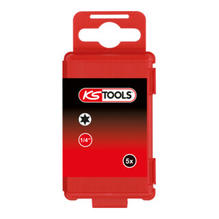KS Tools KS Tools 1/4" TORSIONpower bit TX, 75mm, T25, set van 5 Aantal:5