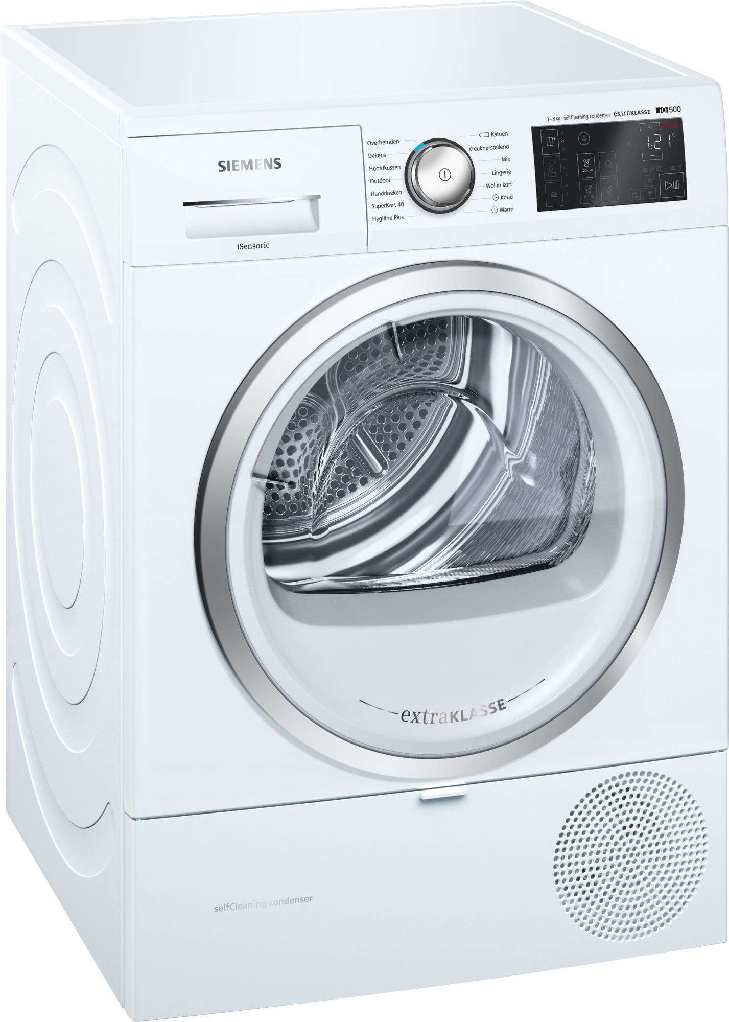 Siemens iQ300 WT7U4691NL - Vrijstaande Condensdroger - 8 kg - A++ - Zilver/Wit