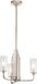 Kichler LED Kroonluchter | 3X E14 Max 40W | Dimbaar | Polished Nickel