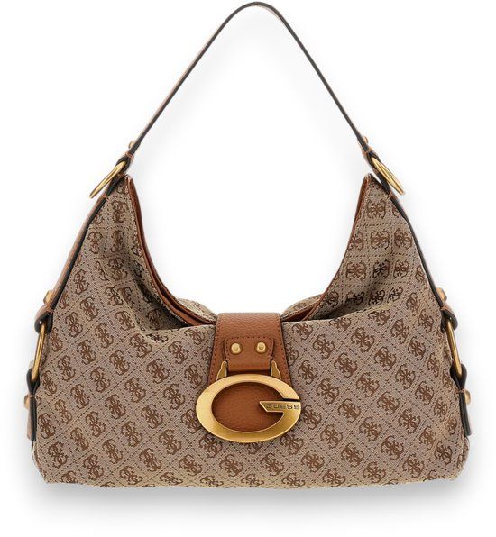 GUESS Camden Shoulder Bag Latte Logo / Cognac bruine