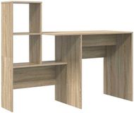 vidaXL Bureau Sonoma Eiken Bewerkt Hout 131,5 x 50 x 106,5 cm