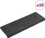 vidaXL Trapmatten zelfklevend 30 stuks 65x21x4 cm donkergrijs