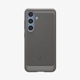Spigen Rugged Armor Coque arrière compatible MagSafe pour Samsung Galaxy S25 - Marble Gray