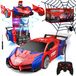 Spider RC auto - 1:18 - Rouge et Bleu - Se transforme en robot