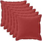 vidaXL Kussensloop 6 st houten wijnrood 70 x 70 cm polyester