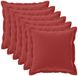 vidaXL Kussensloop 6 st houten wijnrood 70 x 70 cm polyester