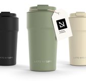 LARS NYSØM Bevægelse Thermos Coffee Mug-to-go 500ml - BPA-vrij met Isolatie - Lekvrije Roestvrijstalen Thermosbeker (Sage Green)